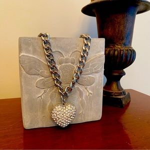 Heart-shaped sparkle necklace - adjustable length